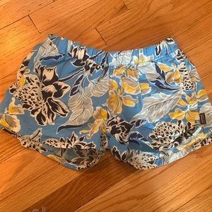 W’s Patagonia Baggies Shorts Blue Floral Print size S